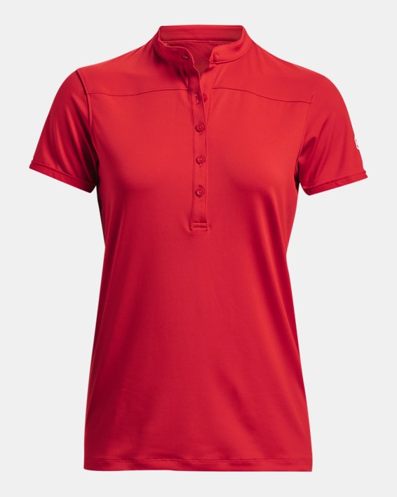 Women's UA Performance Polo, Red, pdpMainDesktop image number 4
